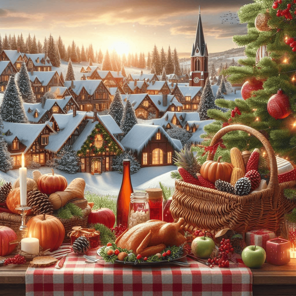 festive Christmas cornucopia themed holiday greeting by Atlanta Based Systems